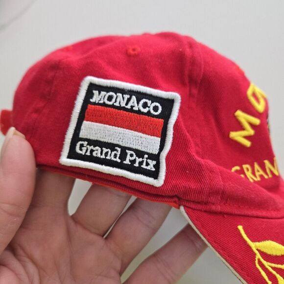MONACO Grand Kids Prix Hat Strapback Baseball Red Cap - Picture 3 of 8